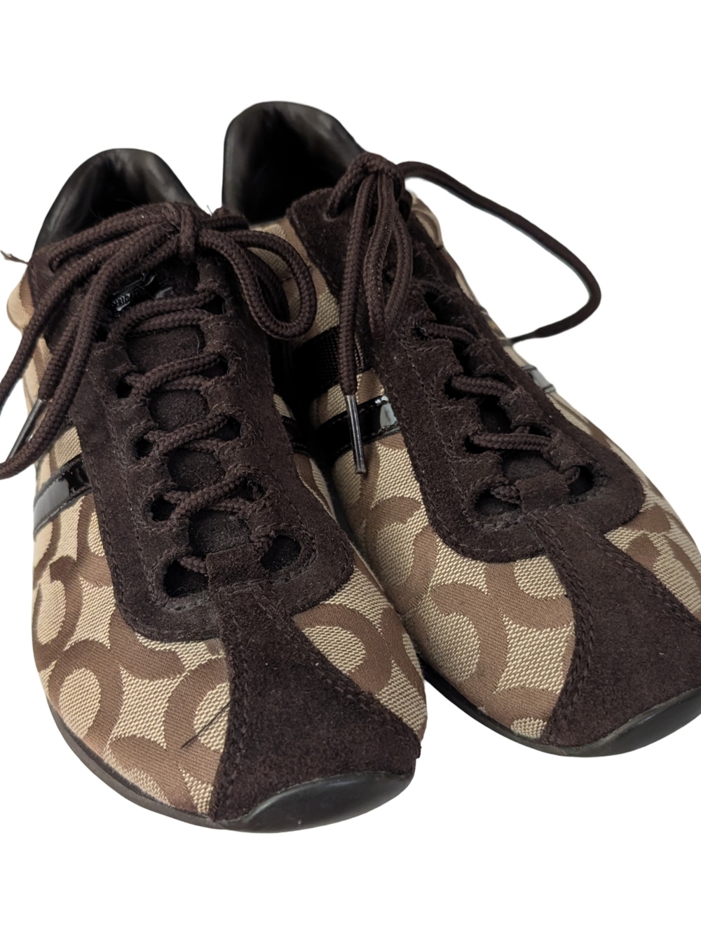 Coach Kathleen Brown Signature Canvas Sneakers Runners Shoes 6